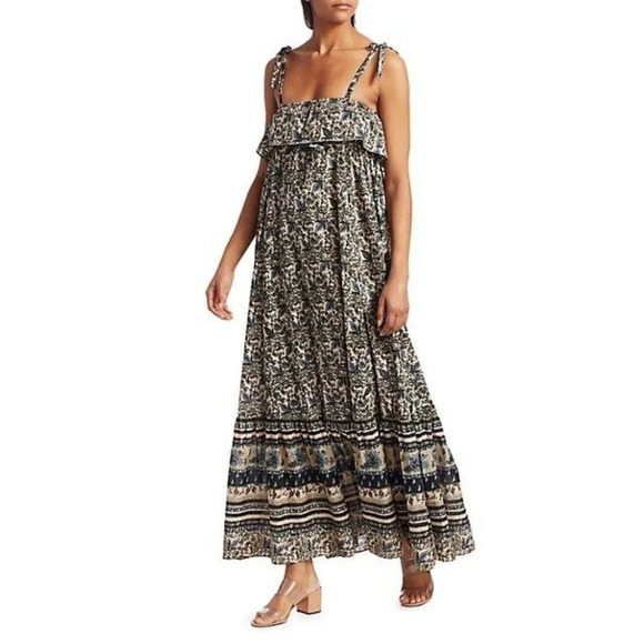 Free People NWT Tangier Babydoll Maxi Dress Size M Pullover Empire Waist Boho - Picture 1 of 9